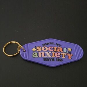 Social Anxiety Motel Keychain